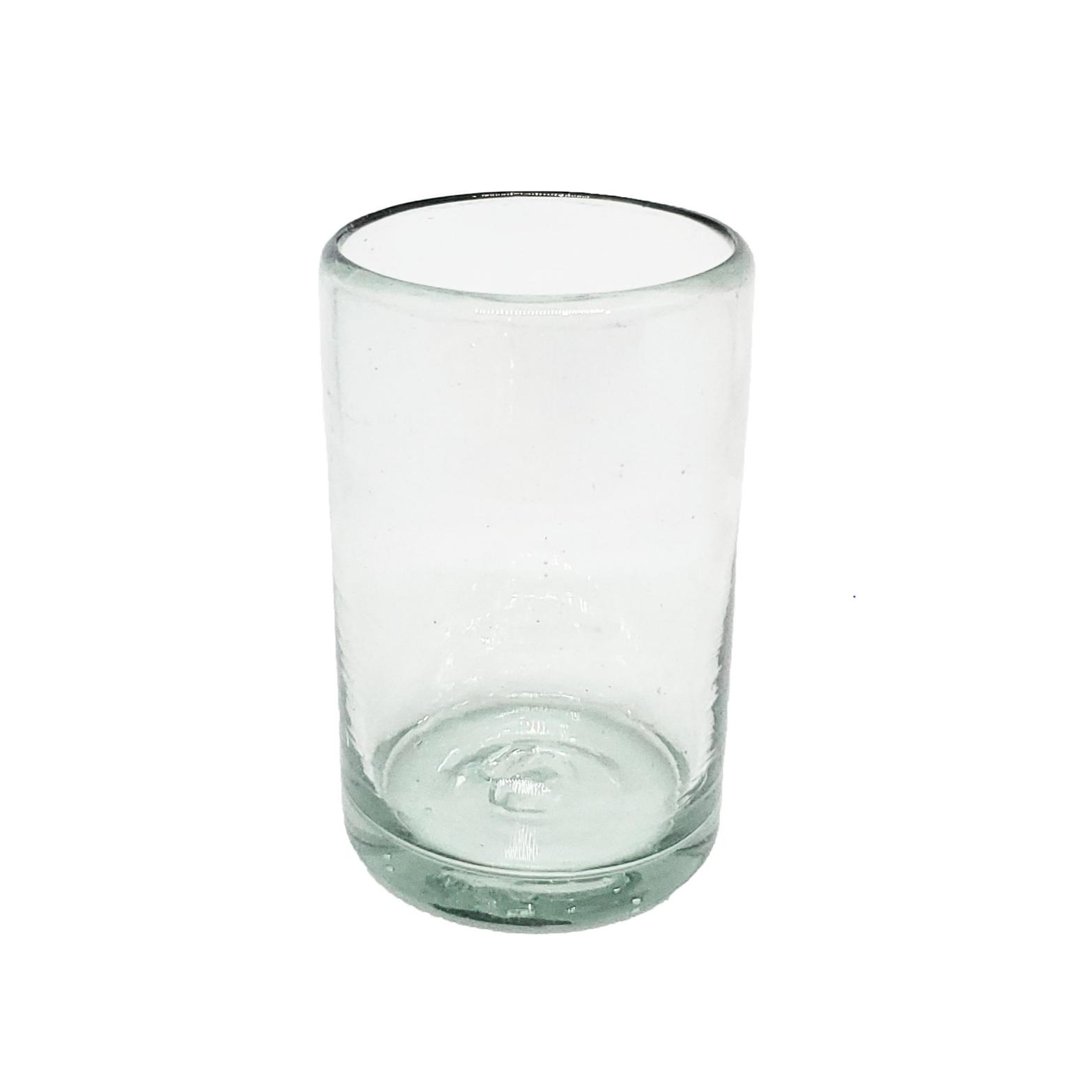 Mexican Glasses / Clear 9 oz Juice Glasses (set of 6) / These handcrafted glasses deliver a classic touch to your favorite drink.